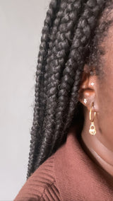 Locked in Love Hoop Earrings in Gold