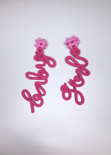 HASHTAG #BABYGIRL STATEMENT EARRINGS