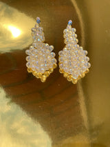 "ALL EYES ON ME" CRYSTAL CLEAR BEADED EARRINGS