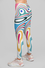 'Aziza' Marble Motion All-Over Print High Waisted Leggings