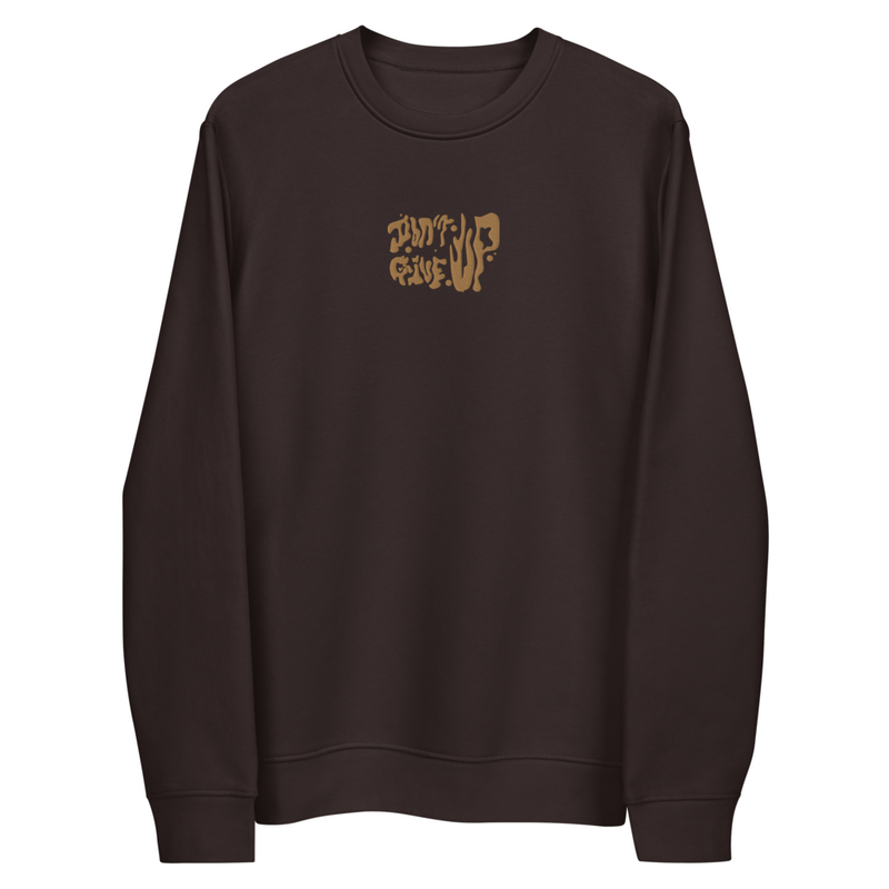 'Don't Give Up' Embroidery Sweatshirt