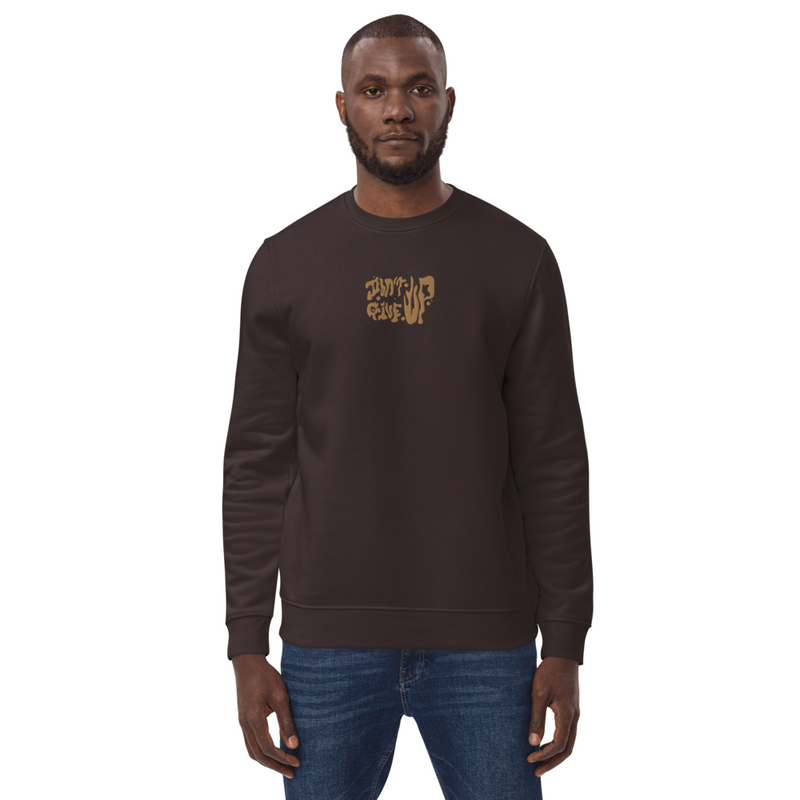 'Don't Give Up' Embroidery Sweatshirt