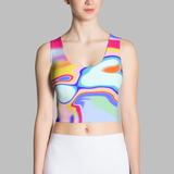 'Ocean' Marble Motion All Over Print Crop Top - Relaxed Fit