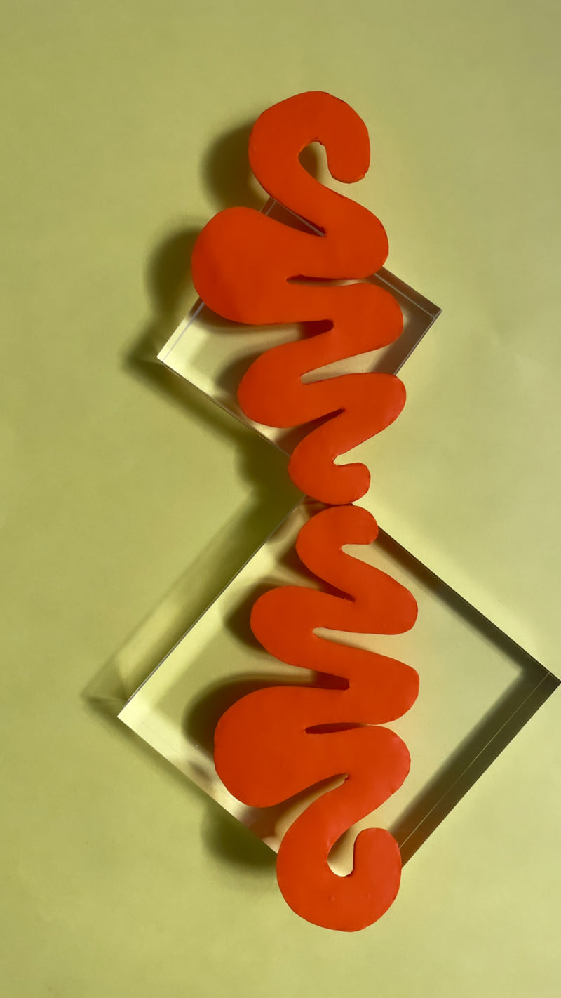 ZIA `THE SWIRL' STATEMENT EARRINGS