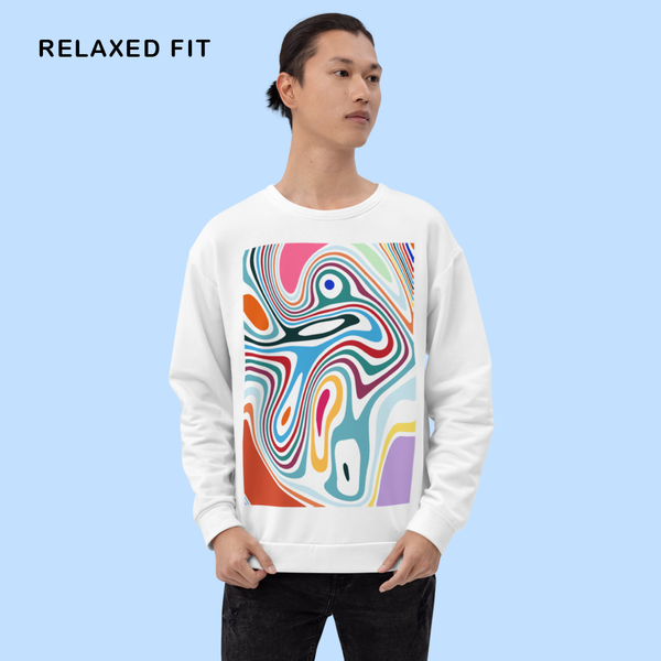'Riley' Marble Motion Unisex Sweatshirt - Relaxed Fit