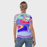 'Dream' Wavy Warp Relaxed Fit T-shirt - Womens