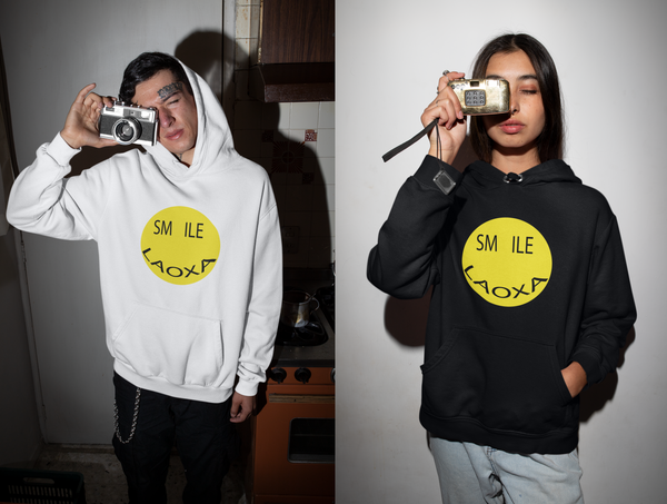 'Smile Laoxa' Unisex Hoodie - Relaxed Fit