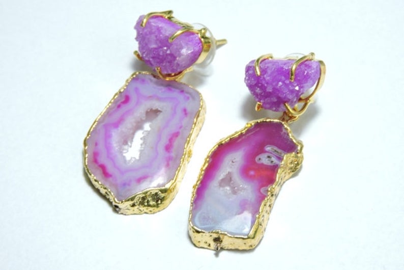 'Faith' Quartz Gemstone Statement Earrings