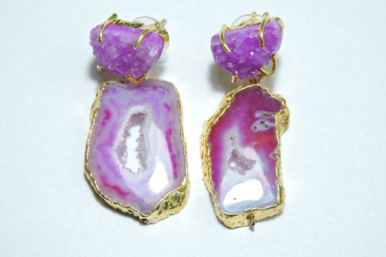 'Faith' Quartz Gemstone Statement Earrings