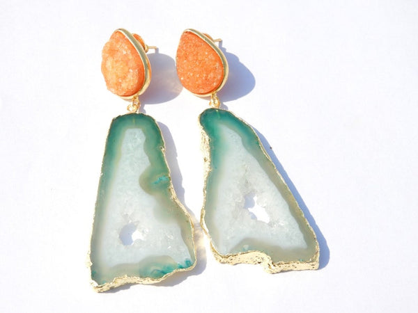 Billie - 22kt Gemstone Statement Earrings