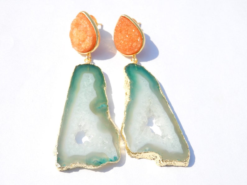 Billie - 22kt Gemstone Statement Earrings
