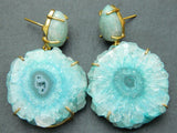 'Icey' Quartz Gemstone Statement Earrings