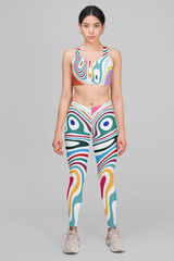 'Aziza' Marble Motion All-Over Print High Waisted Leggings