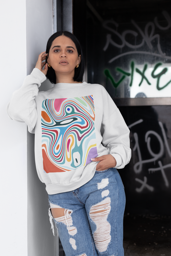 'Phoenix' Marble Motion Unisex Sweatshirt - Oversized Fit