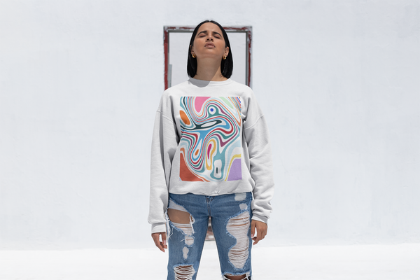 'Phoenix' Marble Motion Unisex Sweatshirt - Oversized Fit