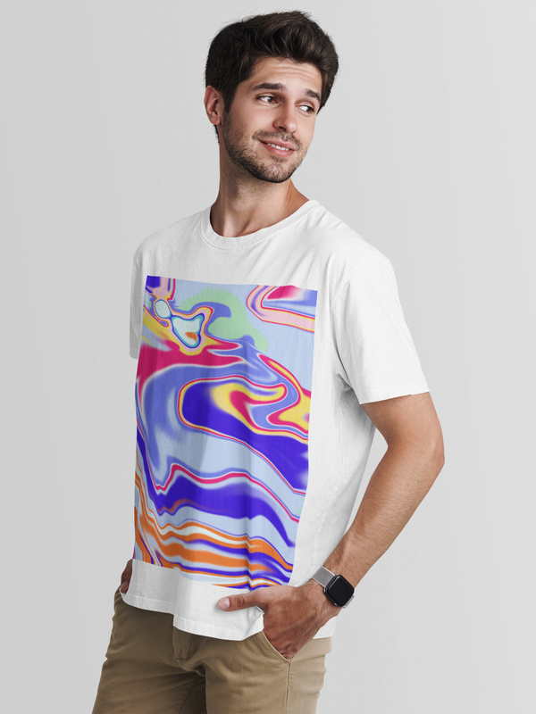 'Oswald' Wavy Warp Unisex T-shirt - Relaxed Fit