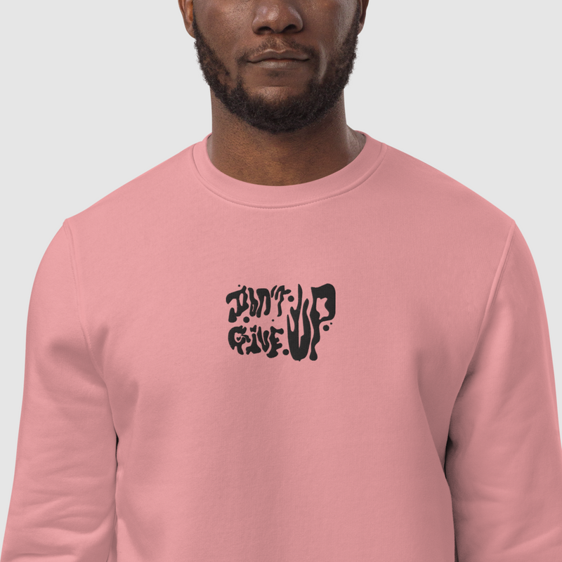 'Don't Give Up' Embroidery Sweatshirt