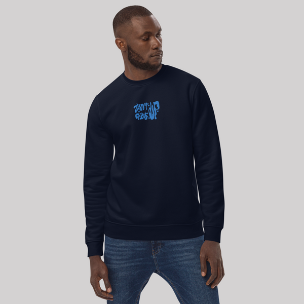 'Don't Give Up' Embroidery Sweatshirt